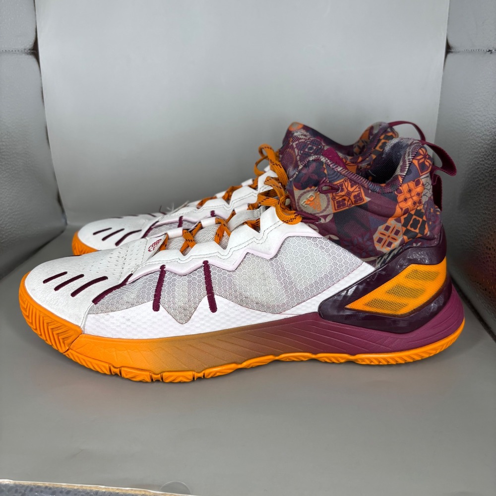 Adidas D Rose Son of Chi 2.0 Basketball Shoe White Orange Purple GY9002 Mens 8.5 - Picture 3 of 8